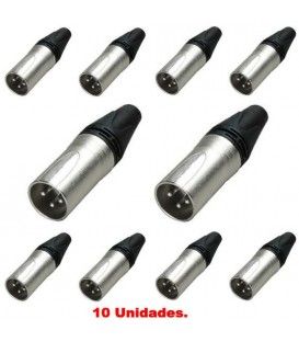 XLR MACHO 3 PINS (TIPO NEUTRIK)