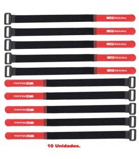 (10U) CINTA RECOGE-CABLES (VELCRO 300 x 18 mm) COLOR NEGRO