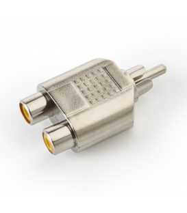 ADAP. DE 2 x RCA (Hembra) a 1 RCA (Macho)
