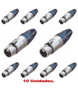 (10U) XLR (CANON) HEMBRA 3 PINS NEUTRIK