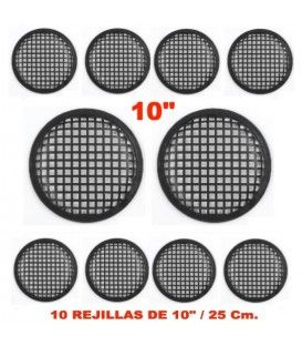 (10U) REJILLA PARA ALTAVOZ DE 10" (25 cm)