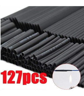 127 PIEZAS DE TERMORRETRACTIL (2.0, 2.5, 3.5, 5, 7, 10 y 13MM X 6,4Mts) 