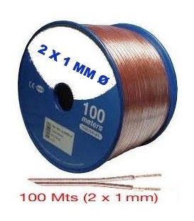 100 MTS (2 x 1 mm) PARALELO TRANSPARENTE 