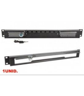 (1U) TAPA RACK DE SEGURIDAD CON LLAVE (2 LLAVES  ALTA CALIDAD)