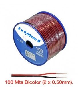 100 MTS (2 x 0,50 mm) CABLE BICOLOR PARA AUDIO