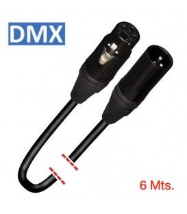 1,5 Mts / DMX De XLR Macho a XLR Hembra (ESPECIAL PARA ILUMINACIÓN POR DMX)