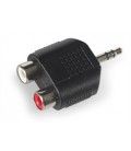 ADAPTADOR DE 2 x RCA(Hembra) a MINI-JACK (Macho) 3,5mm ESTÉREO.