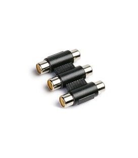 -EMPALME DOBLE RCA: 2RCA Hembra a 2RCA Hembra.