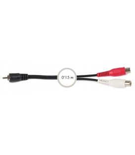 1 x RCA Macho a 2 x RCA Hembras (0,15 Mts) (AA-225)