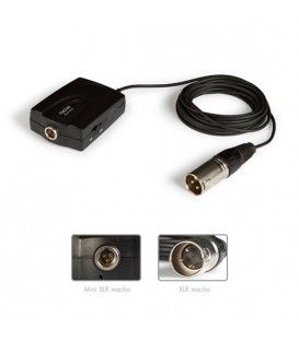 DAPTADOR CON PREVIO PARA MICROS DE CONDENSADOR (MiniXLR a ZLR Macho)