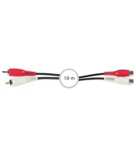 2 x RCA Hembra a 2 x RCA Macho (10 Mts) 